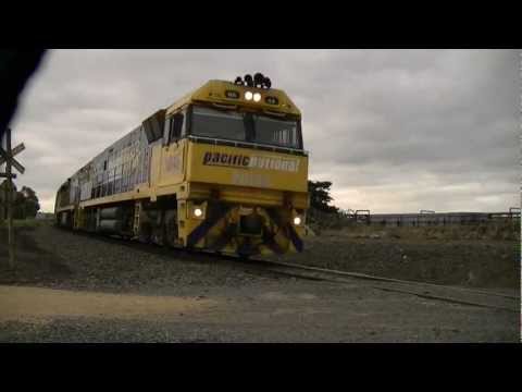 PM5 Freight Train Through Derrinallum - Australian Trains, Victoria