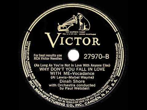 1943 HITS ARCHIVE: Why Don’t You Fall In Love With Me? - Dinah Shore