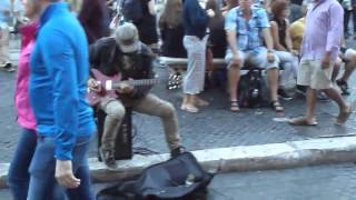Maxx Musician  plays Voodoo Child Piazza Navona, Rome