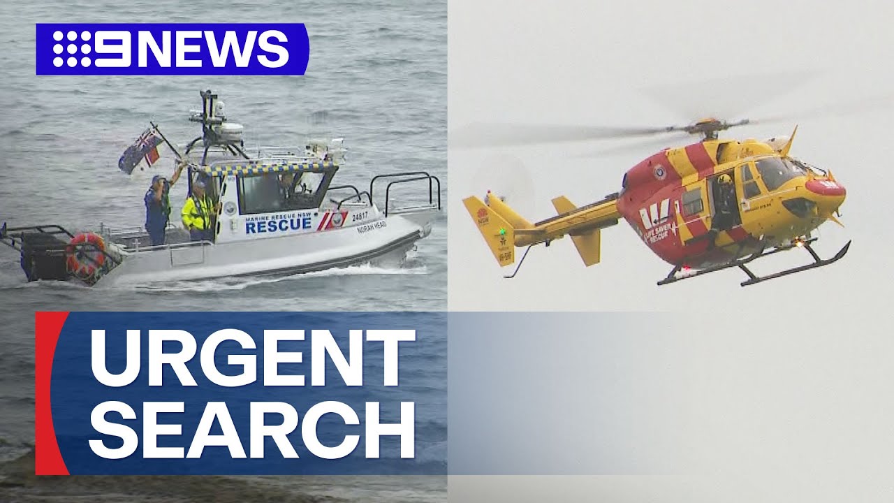 Desperate search to find missing boy swept out to sea in NSW | 9 News Australia