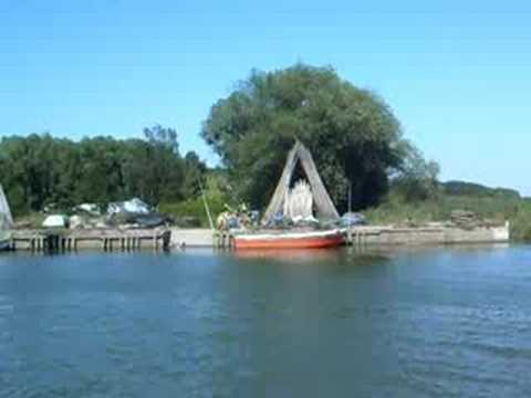 Port in Piaski on the Vistula Lagoon