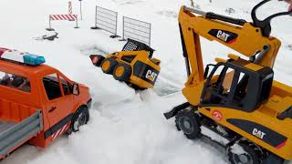 We clear the road for construction workers with large machines