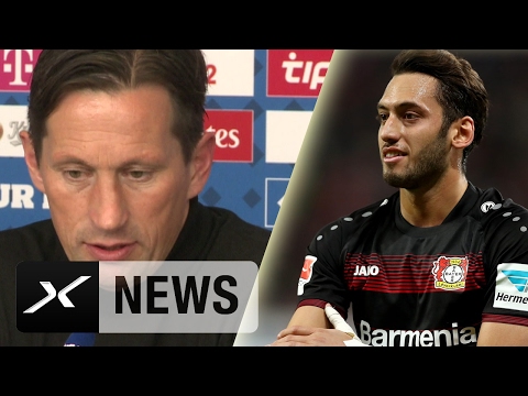 Roger Schmidt über Hakan Calhanoglu-Urteil: "Ungerecht!" | Hamburger SV - Bayer 04 Leverkusen 1:0