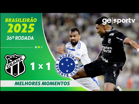 Gols e lances de Ceará x Cruzeiro