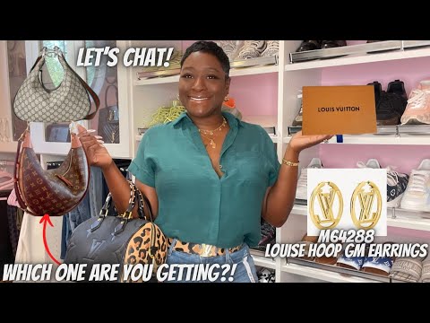 UNBOXING THE LOUIS VUITTON LOUISE HOOP EARRINGS | YSL PERFUME | GUCCI ATTACHE LARGE SHOULDER BAG