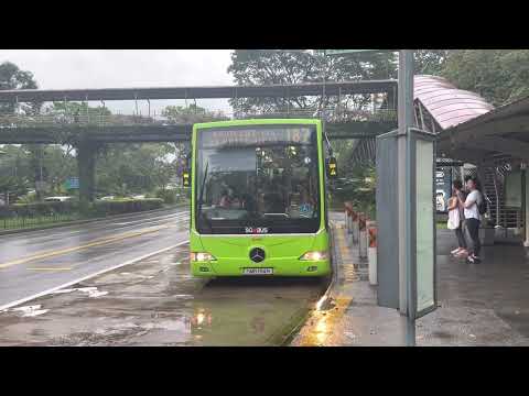 SMRT Buses Mercedes-Benz OC500LE (Batch 2) SMB134H on Service 187 departing Bus Stop 44269