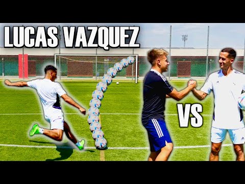 LUCAS VÁZQUEZ, a Real Madrid player, faces GOMEZNAWER in this free kick challenge.