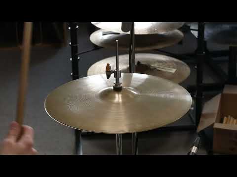 1950s Zildjian 15" A Small Stamp Hi Hat Cymbals 1011g 1069g image 12