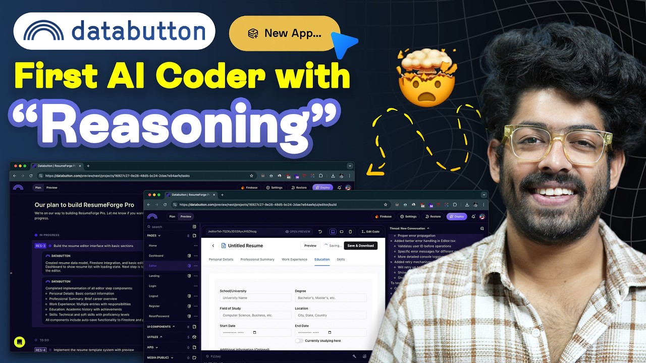 The First AI Coder With Reasoning - Databutton | Bolt.New & Lovable Done Now?