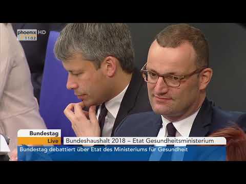 Bundestagsdebatte zum Etat für Gesundheit am 18.05.18
