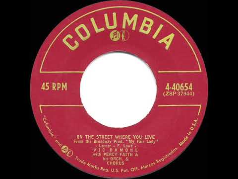 1956 HITS ARCHIVE: On The Street Where You Live - Vic Damone (#1 UK hit)