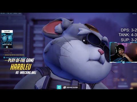 Overwatch Harbleu The Most Dominant Tank Gameplay Ever -Hammond & Zarya -