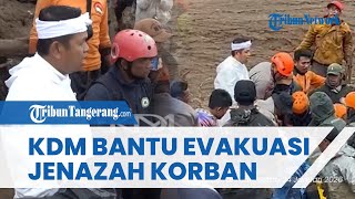 Momen KDM Terjun Langsung! Bantu Evakuasi Korban Longsor Cisarua, 10 Jenazah Berhasil Diangkat