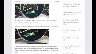 How To Fix a Chevy SVC Tire Monitor that Will Not Clear