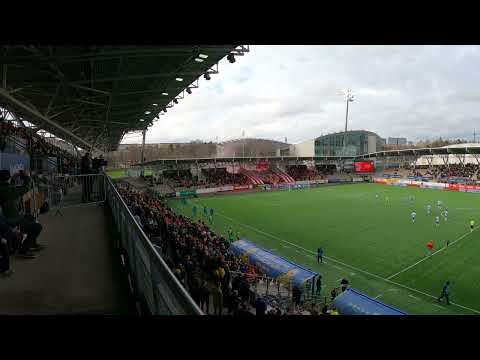 Loistava tunnelma ja kiva tifo HIFK:n katsomolla ennen Stadin derby vs HJK 28.04.2022