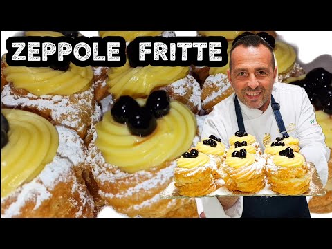 ZEPPOLE FRITTE DI SAN GIUSEPPE-ricetta originale napoletana impasto e crema pasticcera