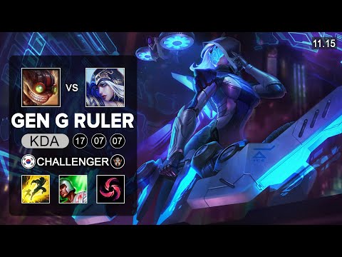 Gen G Ruler Ashe ADC vs Ziggs - KR Challenger Patch 11.15