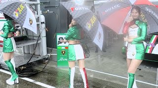 【上運天美聖さん 〘雨女？?湿気多くてレンズ曇った〙】SUPERGT  ピットウォークの模様  SUGO  2024.09.21
