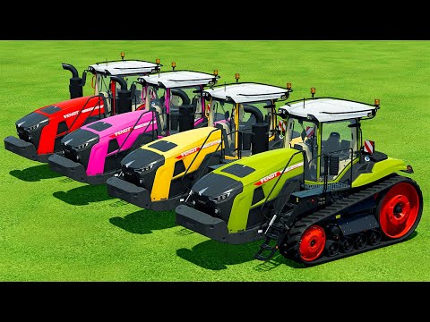 CUT AND SCATTER GRASS WITH COLORED FENDT TRACTORS - Farming Simulator 22
