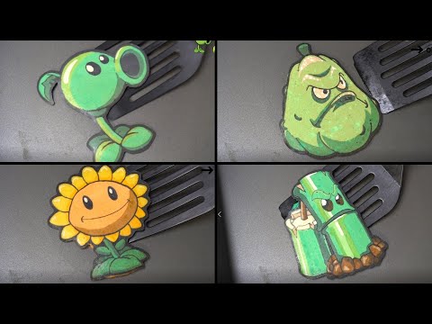 Plants Vs Zombies Pancake Art - Peashooter, Sunflower, Squash, Bruce Bamboo