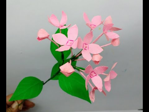 How to make Paper Flowers Firecracker bush / Bouvardia (flower # 241)