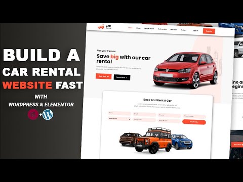 Car Rental Website Design with WordPress & Elementor 2025 | Step-by-Step Tutorial for Beginners