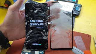 Samsung A10 Front Glass Broken / Disassembly | Restoration | A 10 Cracked Glass Replacement