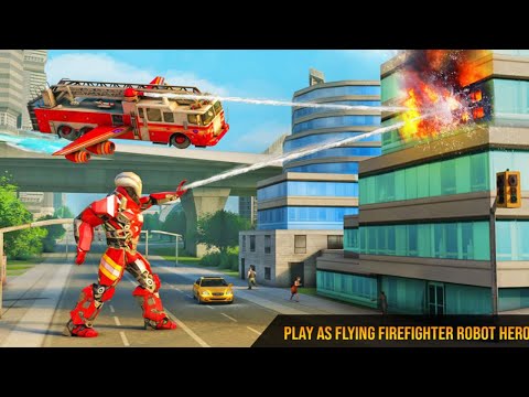 Best Flying Firefighter Truck Transform Robot Games - Best Android GamePlay #Truck Games