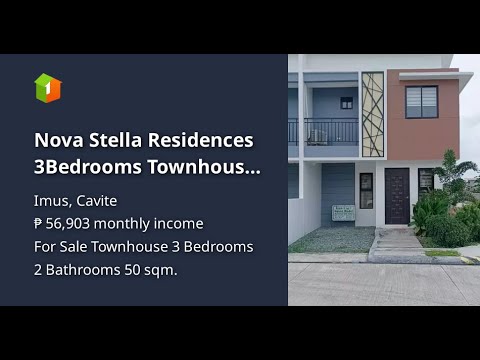 Nova Stella Residences 3Bedrooms Townhouse For Sale in Imus Cavite