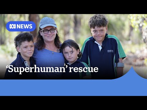 Teen speaks after 'superhuman' swim to save his family swept out to sea | ABC News