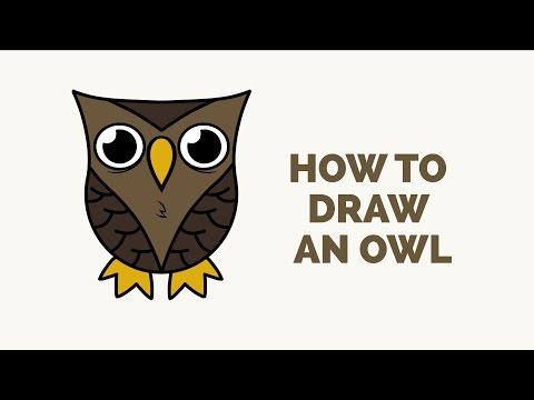 How to Draw a Cartoon Owl - Easy Step-by-Step Drawing...