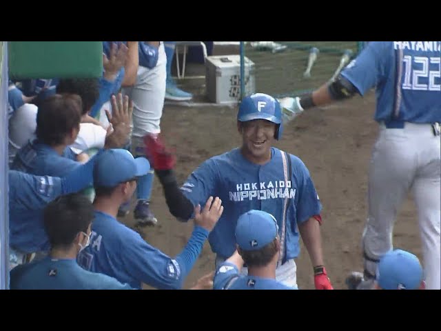 【ファーム】逆方向へパワーを魅せる!! ファイターズ・有薗直輝 同点のファーム第3号2ランホームラン!! 2022年8月27日  埼玉西武ライオンズ 対 北海道日本ハムファイターズ