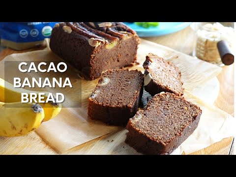 Healthy Cacao Banana Bread Recipe | Gluten Free, Vegan, Sugar Free Banana Bread