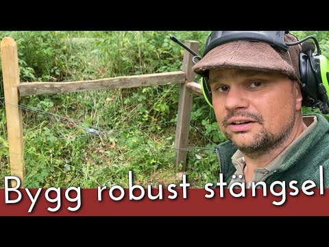 Bygger robust avslut/hörn för elstängsel