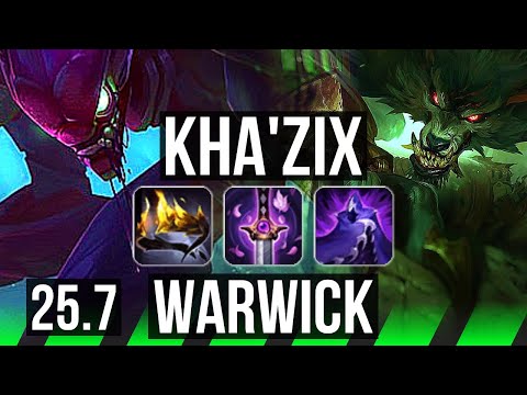 KHA'ZIX vs WARWICK (JGL) | Dominating | EUW Master | 25.7