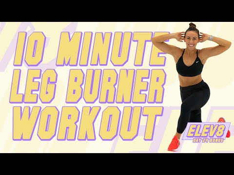 10 Minute Leg Burner Workout with SLIDERS! | The ELEV8 Challenge | Day 24