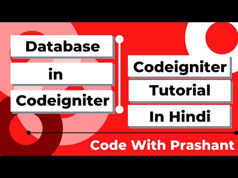 Database In Codeigniter Database Connection In Codeigniter Codeigniter Tutorial In Hindi