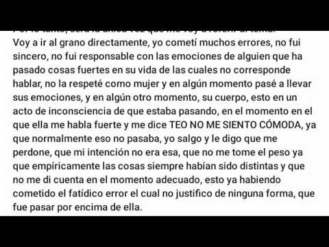 COMUNICADO DE TEOREMA SOBRE EL ABU$O $EXUAL A SU NOVIA