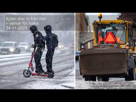 Kylan drar in från norr – varnar för halka