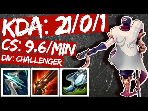 Jhin ADC vs Jinx s11 (KDA: 21/0/1) FULL GAME REPLAY CHALLENGER