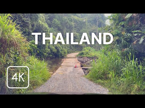 Thailand 4K - Scenic Drive - Rural Road 🇹🇭