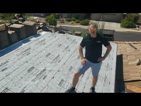 Upgraded tile roof underlayment installation