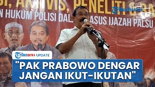 Purn TNI Peringatkan Prabowo Usai Roy Suryo Cs Tersangka: Jangan Dukung Kriminalisasi Ijazah Jokowi