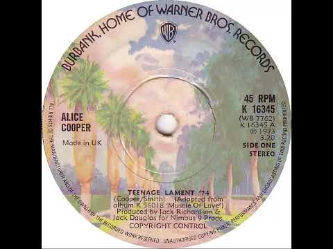 UK New Entry 1974 (9) Alice Cooper - Teenage Lament '74