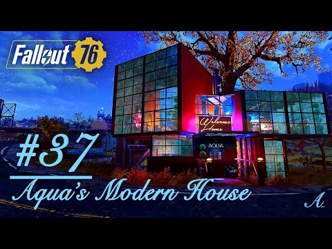 Fallout 76 camp build - Aqua's post-modern cubic house camp build (Aqua's Modern House #37)