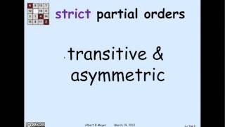 2.7.1 Partial Orders: Video