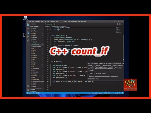 Using STL built-in C++ count_if function | Software Coding Tutorials Channel