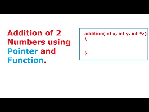 C Programming Add Two Numbers Using Pointers