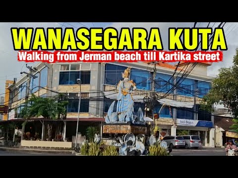 JERMAN BEACH || Walking Tour From Jerman Beach to Kartika St | Bali