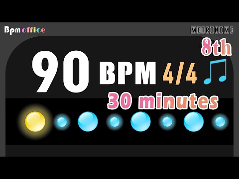 90BPM Metronome │ 4/4 │ 8th │ Wood │ 30min